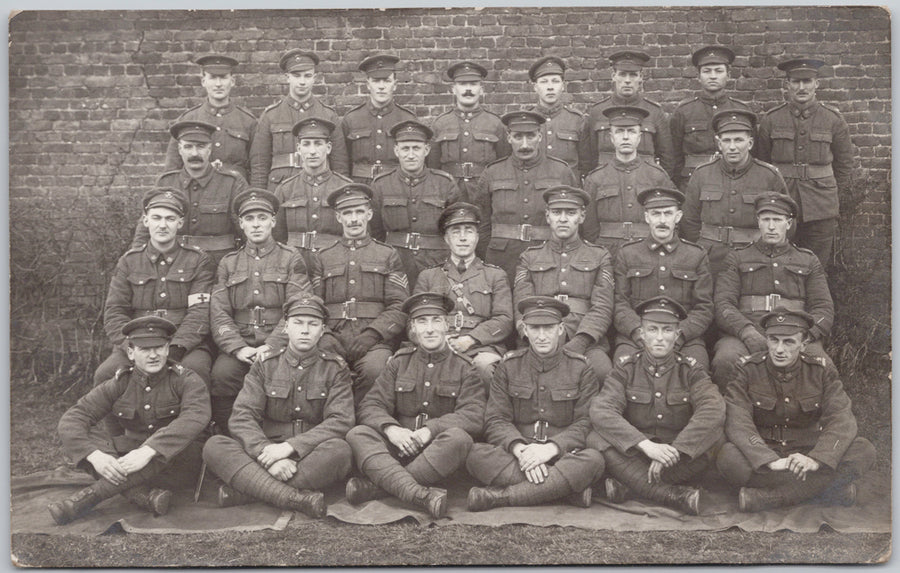 1919 No.1 Platoon 78th Canadian CEF Soldiers RPPC Postcard 