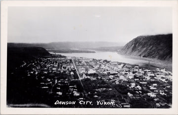 Dawson Yukon YT Birdseye Unused RPPC Postcard 
