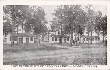 Caroline Pines Allendale SC South Carolina Motor Court Cabins Advertising Unused Postcard 
