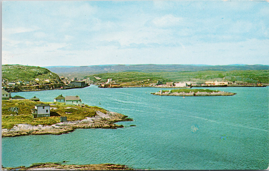 Port Aux Basques Newfoundland NL NFLD Terminal of Railroad & Ferry Postcard