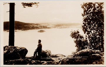 Malahat Drive near Hamsterley Outlook Vancouver Island British Columbia BC Gowen Sutton RPPC Postcard