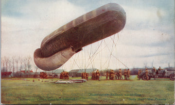 British Observation Balloon Ascending Sausage Type Daily Mail Postcard