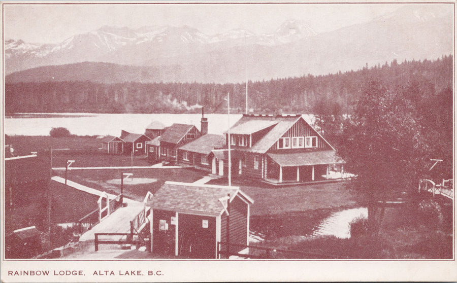 Rainbow Lodge Alta Lake BC British Columbia Unused Postcard 