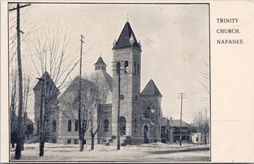 Trinity Church Napanee Ontario ON c1908 Beaver Office Postcard 