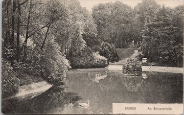 Germany Barmen Am Schwanenteich Swan Reinicke & Ruben Postcard