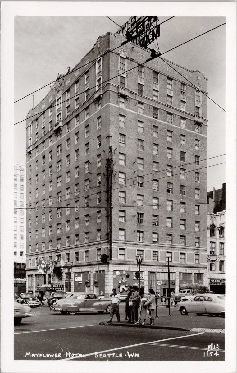 Mayflower Hotel Seattle WA Washington The Carousel Room Ellis #1154 RPPC Postcard