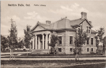 Public Library Smith Falls Ontario ON Unused Illustrated Postcard 