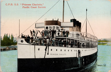 SS 'Princess Charlotte' Ship BC British Columbia Pacific Coast Service Postcard