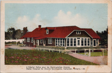 Callandar Ontario Hospital Dafoe Dionne Quintuplets ON Postcard