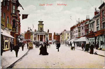 Worthing England South Street Sussex England c1908 Postcard