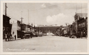 Cranbrook BC Street View British Columbia BC Printing & Litho Postcard 