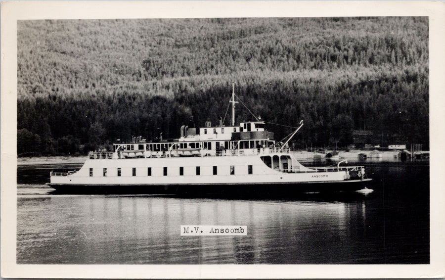 MV 'Anscomb' Ferry Ship Boat BC c1943 Balfour BC Cancel RPPC Postcard