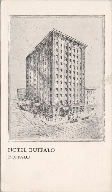 Hotel Buffalo NY New York Washington & Swan Streets Unused Advertising Postcard