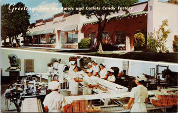 Cashmere WA Aplets & Cotlets Candy Factory Workers Unused Vintage Postcard