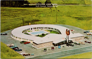 Horseshoe Lodge Motel Swift Current SK Saskatchewan Unused Vintage Postcard