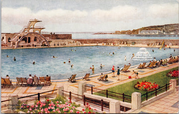 Swimming Pool Weston-Super-Mare England UK Unused J. Salmon Postcard