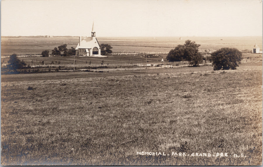 Memorial Park Grand Pre NS Nova Scotia Unused RPPC Postcard SP14