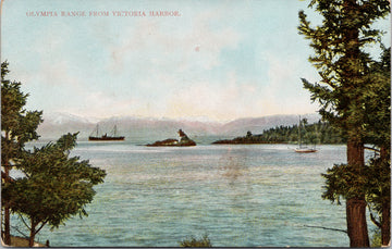 Victoria BC Olympic Range WA Washington Steamer Macfarlane Postcard 