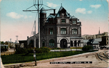 Union Depot St John NB New Brunswick c1919 McMillan Series Postcard