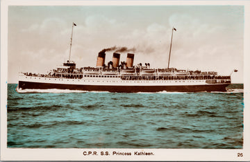 SS 'Princess Kathleen' CPR Ship Coast Publishing RPPC Postcard