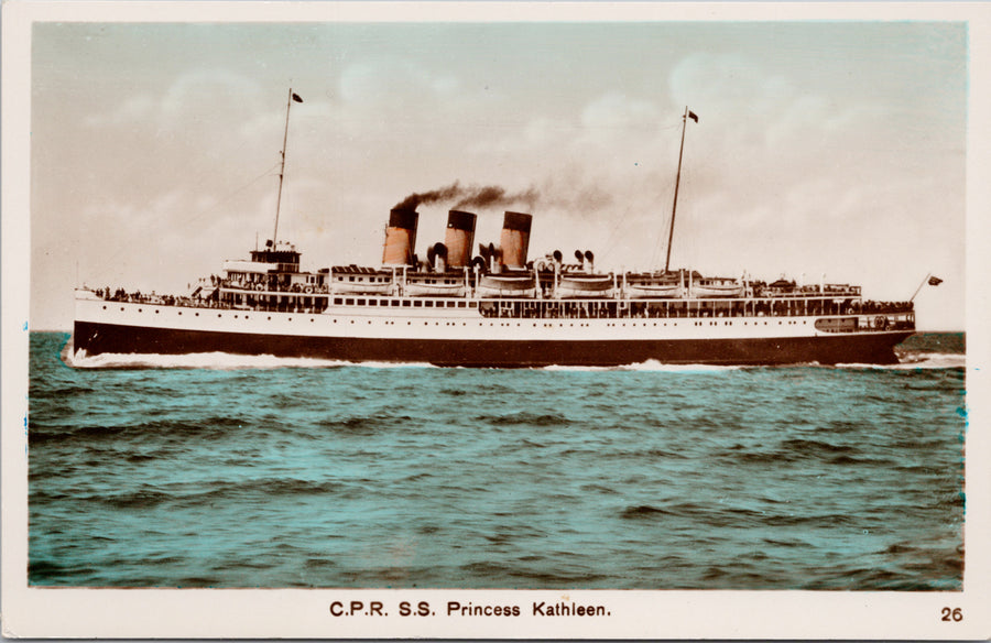 SS 'Princess Kathleen' CPR Ship Coast Publishing RPPC Postcard