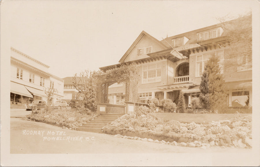 Powell River BC Rodmay Hotel British Columbia Unused RPPC Postcard 