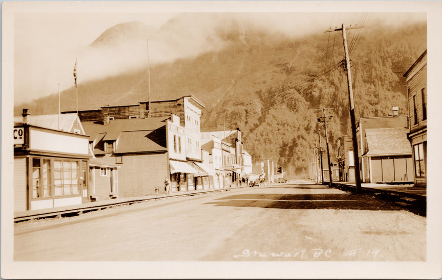 Stewart BC Street View British Columbia Unused RPPC Postcard SP14