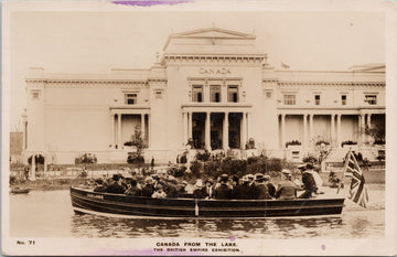 Canada from the Lake British Empire Exhibition Boat RPPC Postcard 