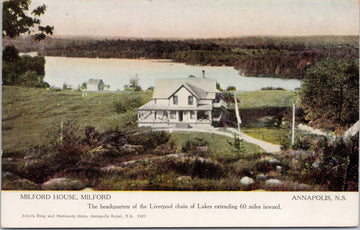 Milford House Milford Annapolis NS Nova Scotia Unused Atlee's Postcard