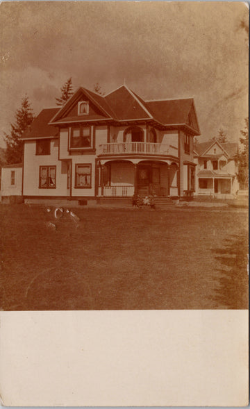 Vernon BC House Home Okanagan British Columbia c1909 RPPC Postcard 