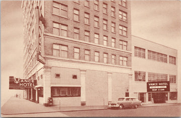 Vance Hotel Seattle WA Washington 7th & Stewart Advertising Postcard 