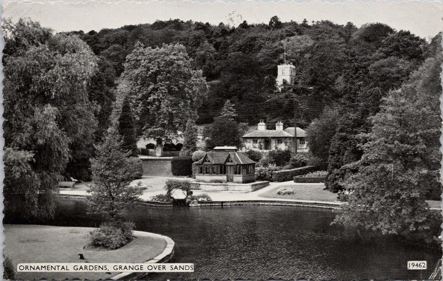 Ornamental Gardens Grange Over Sands England UK Litho Postcard 