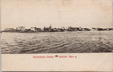 Selkirk Manitoba Steamboat Docks MB c1910 Gilhuly Postcard 