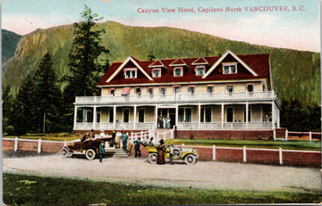 North Vancouver BC Canyon View Hotel Automobiles Unused Postcard