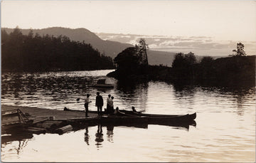 Brentwood Bay BC Victoria British Columbia Vancouver Island Boats Boating RPPC Postcard