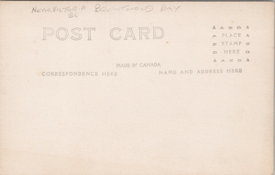 Brentwood Bay BC Victoria British Columbia Vancouver Island Boats Boating RPPC Postcard SP14