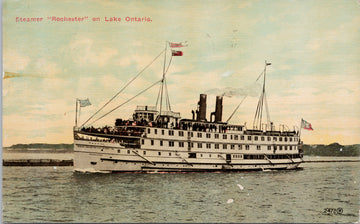 Steamer 'Rochester' Ship Lake Ontario c1913 Postcard SP15
