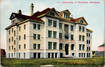 University of Manitoba Winnipeg MB 1909 Norwood Grove Cancel Postcard 