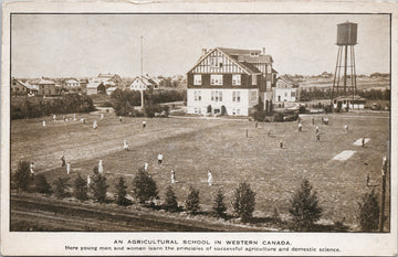 Canadian Department of Emigration Agricultural School Western Canada Immigration Unused Postcard