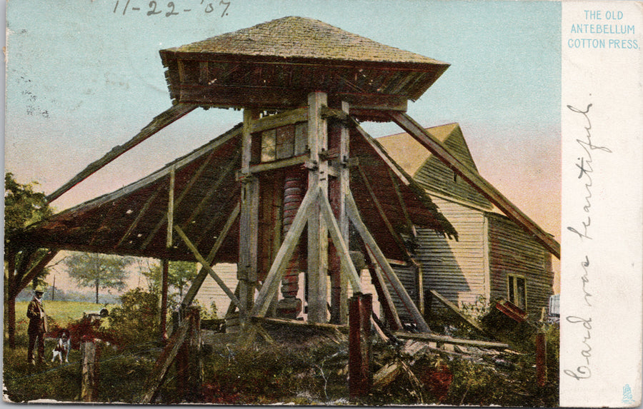 Old Antebellum Cotton Press c1907 from East Lake AL Raphael Tuck Postcard 