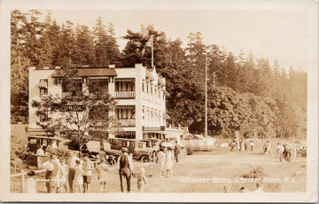 Crescent Hotel Crescent Beach BC British Columbia 1930s Stride RPPC Postcard 