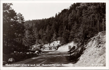 Mt Lemmon Store Inn Summerhaven Lake Havasu Arizona AZ Unused RPPC Postcard 