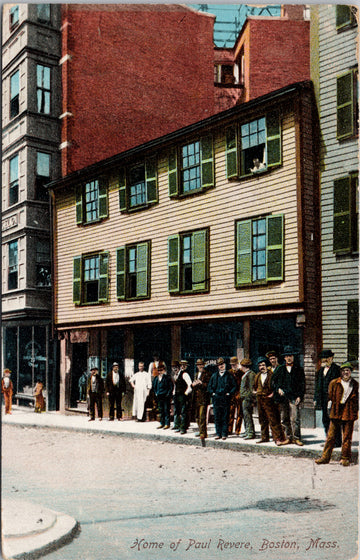 Boston MA Home of Paul Revere c1908 Postcard 
