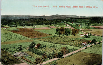 Victoria BC view from Mount Tolmie Saanich British Columbia Postcard 