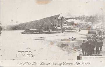 Steamer 'Hannah' NN Co Ship Dawson Yukon YT Murdoch's Reproduction Litho Postcard SP15