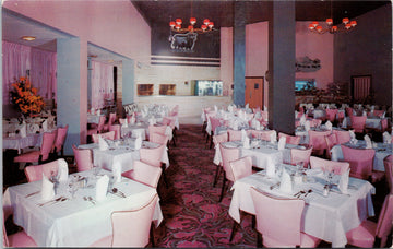 Black Angus Restaurant Cleveland Ohio OH Pink Interior Postcard