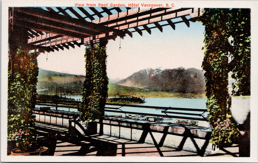 Vancouver BC View from Roof Garden Hotel 1920s Leonard Frank Postcard