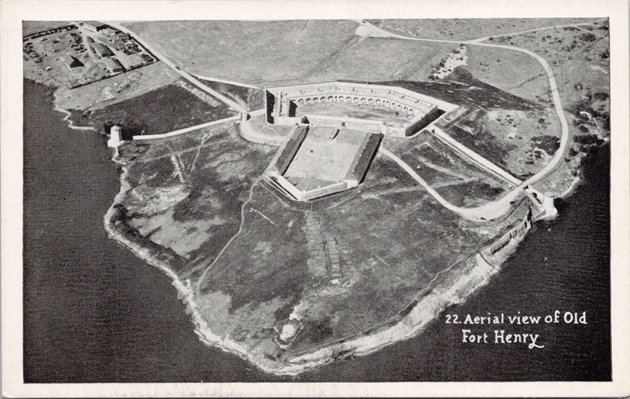 Old Fort Henry Ontario Kingston ON Aerial View Fort Henry Management Litho Postcard