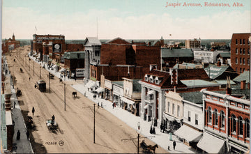 Jasper Avenue Alberta Postcard