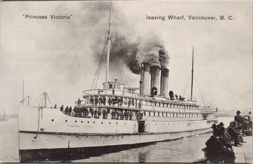 SS 'Princess Victoria' Ship Vancouver BC Postcard